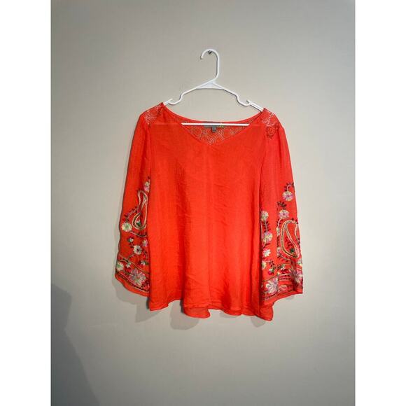 Figueroa & Flower Embroidered Lightweight Blouse Top - Picture 1 of 9